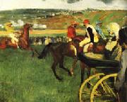 Edgar Degas The Race Track Amateur Jockeys near a Carriage china oil painting artist